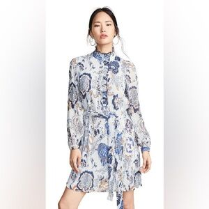 Tory Burch Deneuve Ruffle-Trim Floral-Print Dress